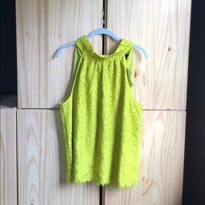 J.Crew lace tie neck sleeveless blouse